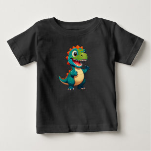 Camiseta Personagem de Dinossauro Bebê para Crianças
