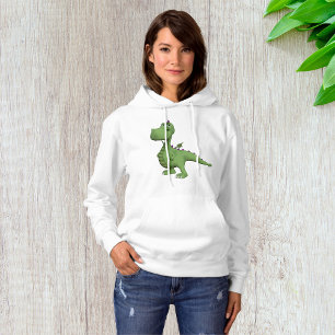 Camiseta Personagem de Dinossauro Verde com Espinhos Roxos