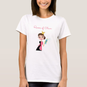 Camiseta Personagem de empregada feminina de serviço de lim