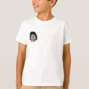 Camiseta Personagem de Estrela do Rock Fofo Tocando Guitarr