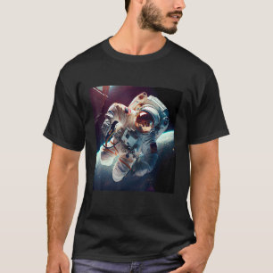Camiseta personagem de ficção científica Astronauta Cosmona