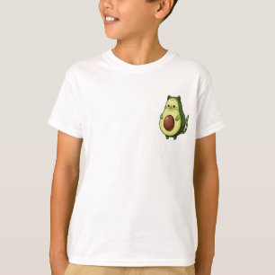 Camiseta Personagem de Gatinho Verde Fofo Abacate para Cria