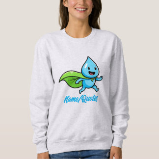 Camiseta Personagem de Gota de Água Estilo de Vida Verde