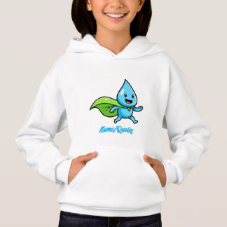Camiseta Personagem de Gota de Água Estilo de Vida Verde