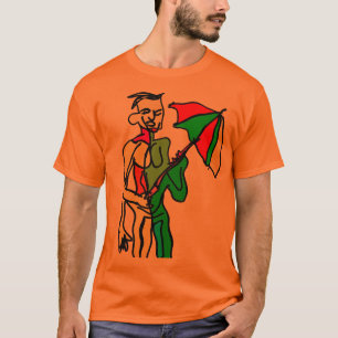 Camiseta Personagem de Guarda-Chuva Neo-Expressionista Arte