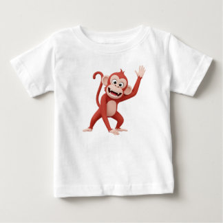 Camiseta Personagem de macaco acenando Olá