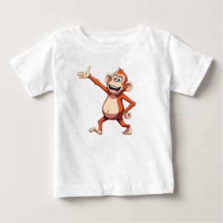 Camiseta Personagem de Macaco Gesticulando e Sorriso