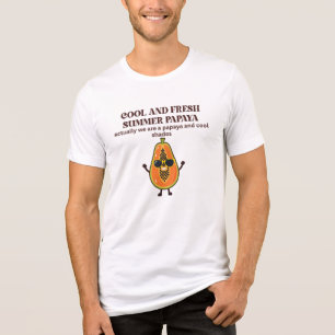 Camiseta Personagem de Mamão Legal e Fresco de Verão
