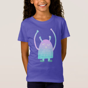 Camiseta Personagem de Monstro Adorável para Crianças