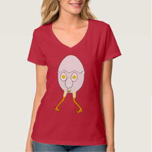Camiseta Personagem de Ovo Excêntrico RG & RA Design Fofo