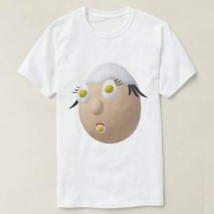 Camiseta Personagem de Ovo Excêntrico RG & RA Design Fofo