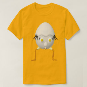 Camiseta Personagem de Ovo Excêntrico RG & RA Design Fofo