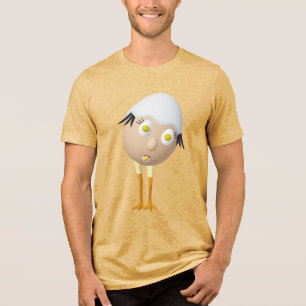 Camiseta Personagem de Ovo Excêntrico RG & RA Design Fofo