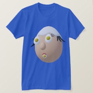 Camiseta Personagem de Ovo Excêntrico RG & RA Design Fofo