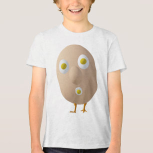 Camiseta Personagem de Ovo Excêntrico RG & RA Design Fofo