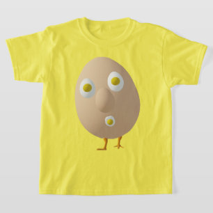 Camiseta Personagem de Ovo Excêntrico RG & RA Design Fofo