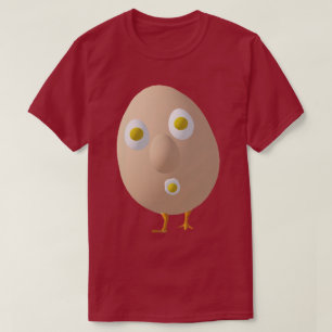 Camiseta Personagem de Ovo Excêntrico RG & RA Design Fofo