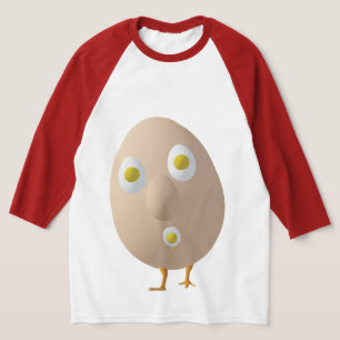 Camiseta Personagem de Ovo Excêntrico RG & RA Design Fofo