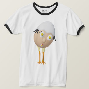 Camiseta Personagem de Ovo Excêntrico RG & RA Design Fofo