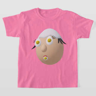 Camiseta Personagem de Ovo Excêntrico RG & RA Design Fofo