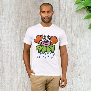Camiseta Personagem de Palhaço Caprichoso com Cabelo Laranj