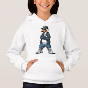 Camiseta Personagem de Pato no Estilo de Rua Urbano