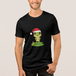 Camiseta Personagem de rã de desenho animado fofo vestindo