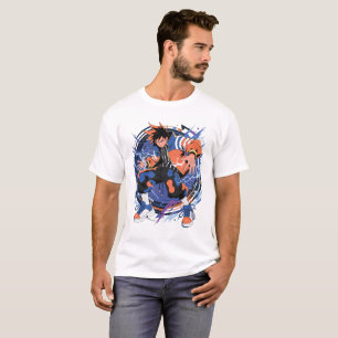 Camiseta Personagem de Streetwear Anime Futurista com Elect