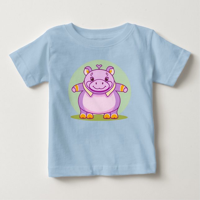 Camiseta Personagem do Hipopótamo Feliz (Frente)