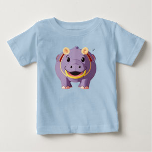 Camiseta Personagem do Hipopótamo Feliz