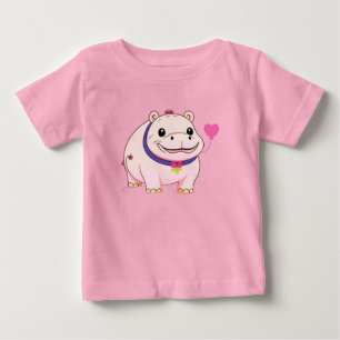 Camiseta Personagem do Hipopótamo Feliz