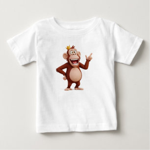 Camiseta Personagem do Rei Macaco Apontando para Cima
