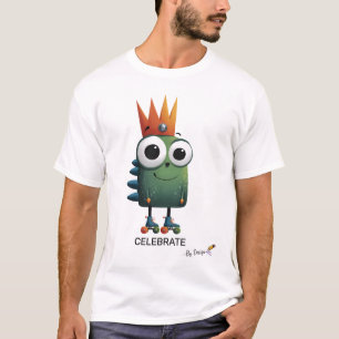 Camiseta Personagem Engraçado com Coroa CELEBRAR - Por De