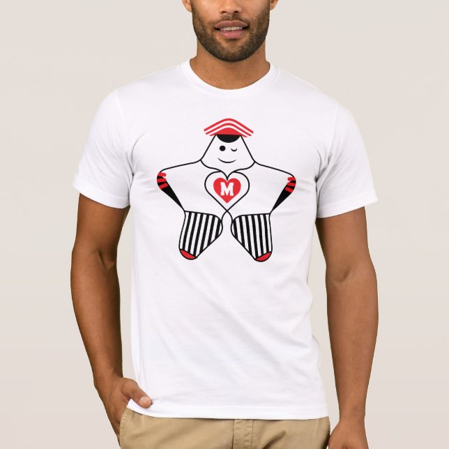 Camiseta Personagem Estrela Divertida Com Coração (Frente)