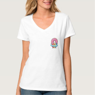 Camiseta Personagem Feliz de Bola de Praia na Boia de Pisci