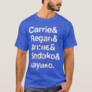 Camiseta Personagem Feminino de Filme de Terror Sangrento L
