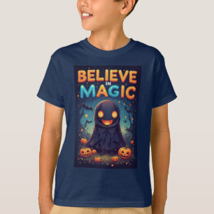 Camiseta Personagem Fofo de Outono Vestindo Fantasia de Abó