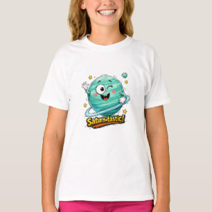 Camiseta Personagem Fofo do Planeta Terra
