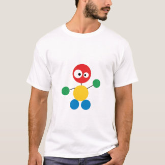 Camiseta Personagem Geométrico Divertido - Abstração de Cor