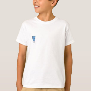 Camiseta Personagem Infantil Xícara Azul Andando