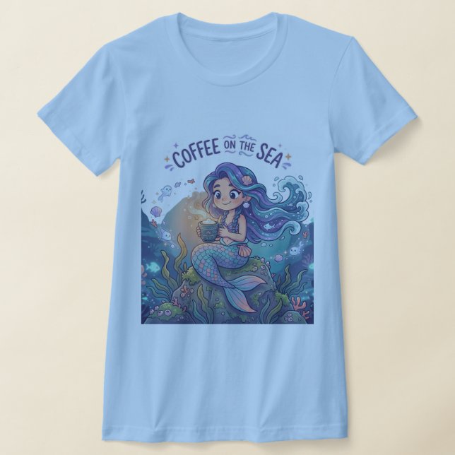 Camiseta Personagem Marinho Fofo com Café Coven (Postura )