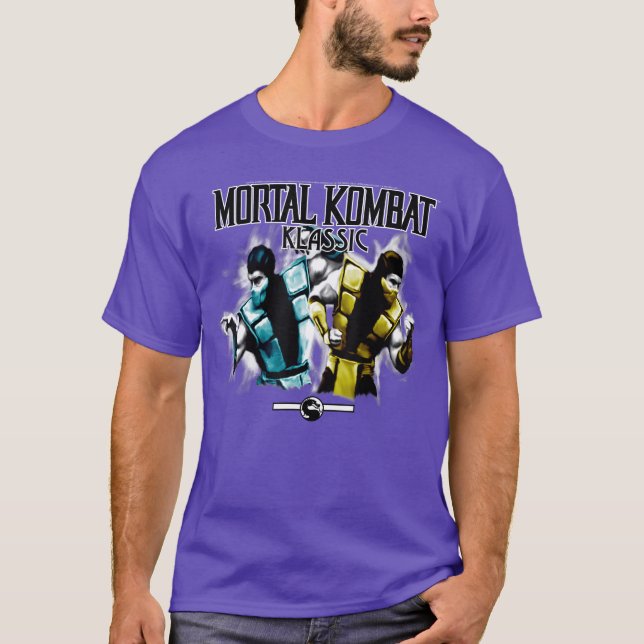 Camiseta Personagens Clássicos de Mortal Kombat SubZero e S (Frente)