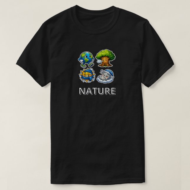 Camiseta Personagens da Natureza (Frente do Design)