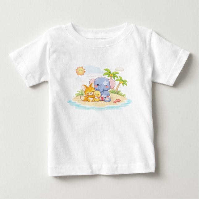 Camiseta Personagens de brinquedo em Pastel Macio (Frente)