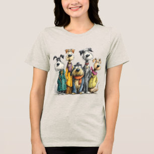 Camiseta Personagens de cães fofos