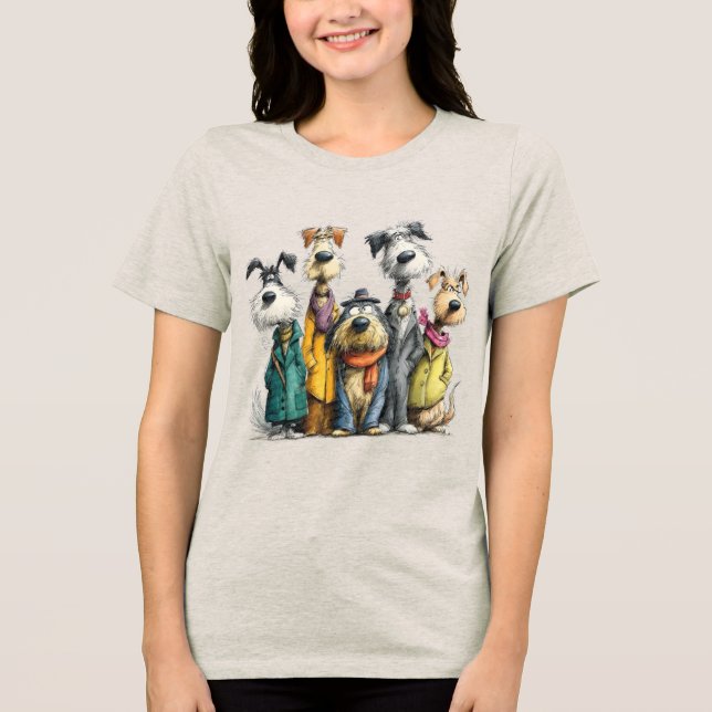 Camiseta Personagens de cães fofos (Frente)