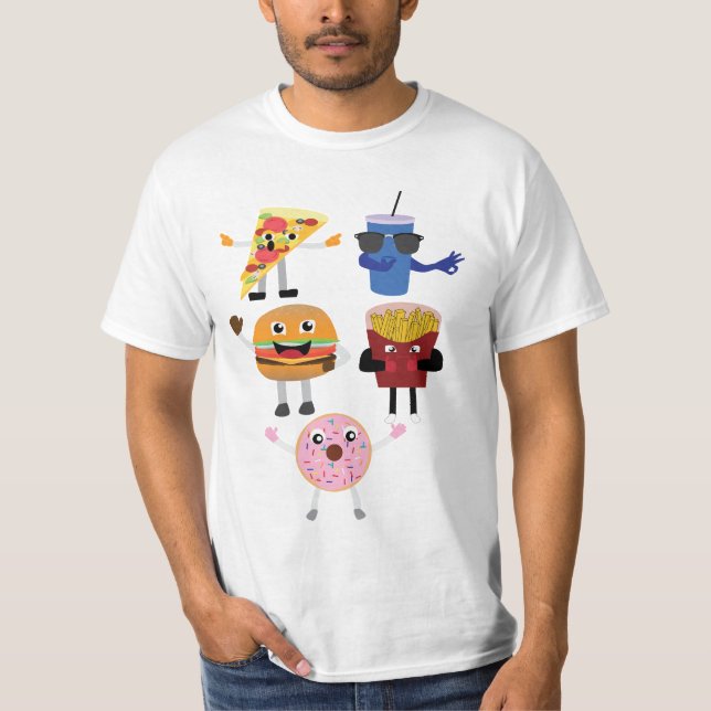 Camiseta Personagens de Comida (Frente)