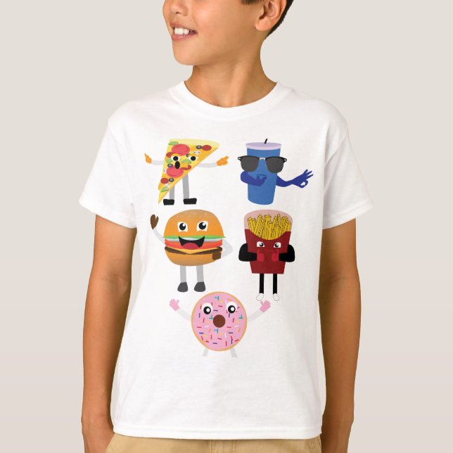 Camiseta Personagens de Comida (Frente)