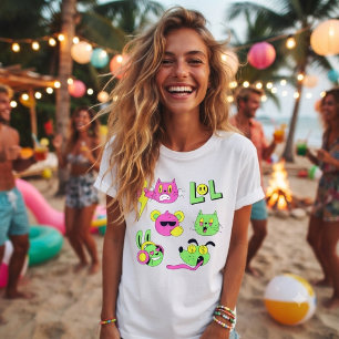 Camiseta Personagens de desenho animado engraçados e excênt