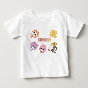 Camiseta Personagens de desenho animados coloridos de Frien